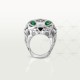 PANTHERE DE W25.64-31.81mm ring Tsavorite Garnets Onyx White gold