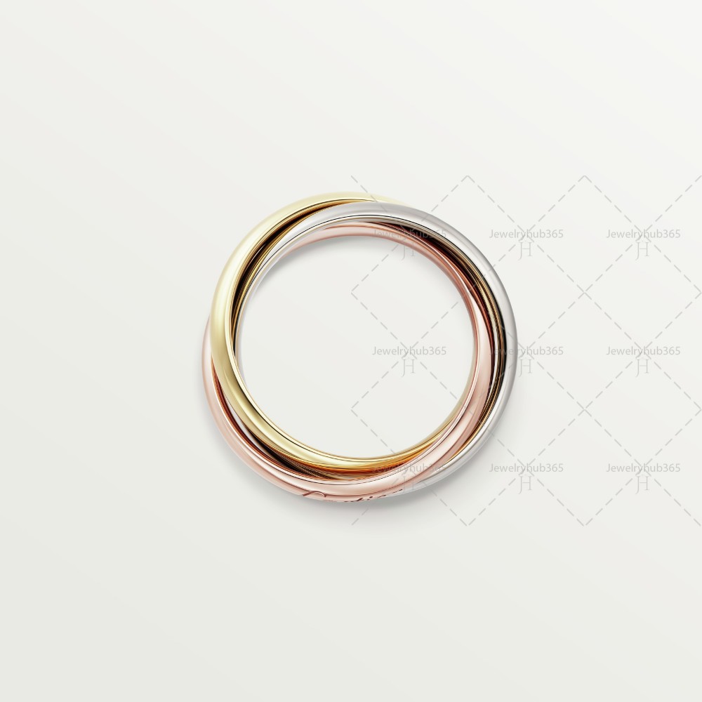 TRINITY Classic W3.2mm ring Yellow/White/Rose gold