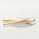 TRINITY W2.5mm ring small model Yellow/White/Rose gold