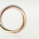 TRINITY W4.4mm ring large model Yellow/White/Rose gold