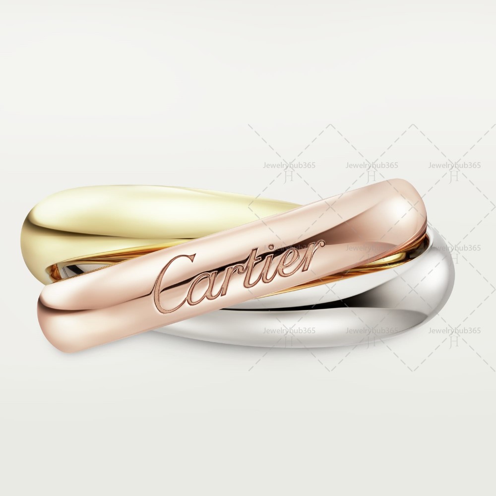 TRINITY W4.4mm ring large model Yellow/White/Rose gold