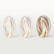 TRINITY W4.4mm ring large model Yellow/White/Rose gold