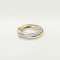 TRINITY W2.5mm ring small model 104-Diamond Yellow/White/Rose gold