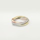 TRINITY W2.5mm ring small model 104-Diamond Yellow/White/Rose gold