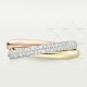 TRINITY W2.5mm ring small model 104-Diamond Yellow/White/Rose gold