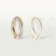 TRINITY W2.5mm ring small model 104-Diamond Yellow/White/Rose gold