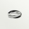 TRINITY W2.5mm ring small model 104-Diamond Black Ceramic White gold