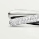 TRINITY W2.5mm ring small model 104-Diamond Black Ceramic White gold