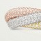 TRINITY W4.4mm ring large model 600-Diamond Yellow/White/Rose gold