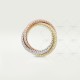 TRINITY W4.4mm ring large model 600-Diamond Yellow/White/Rose gold