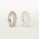 TRINITY W2.5mm ring small model 312-Diamond Yellow/White/Rose gold