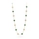 Vintage Alhambra long necklace 20 motifs Malachite Diamond Yellow gold