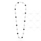 Vintage Alhambra long necklace 20 motifs Onyx Diamond White gold