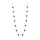 Vintage Alhambra long necklace 20 motifs Malachite Yellow gold