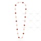 Vintage Alhambra long necklace 20 motifs Carnelian Rose gold