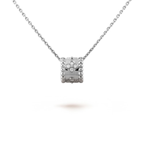 Perlée clovers pendant  16-Diamond White gold