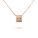 Perlée clovers pendant  16-Diamond Rose gold