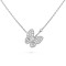 Two Butterfly pendant  36-Diamond White gold