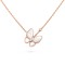 Two Butterfly pendant  2-Diamond Mother-of-pearl Rose gold