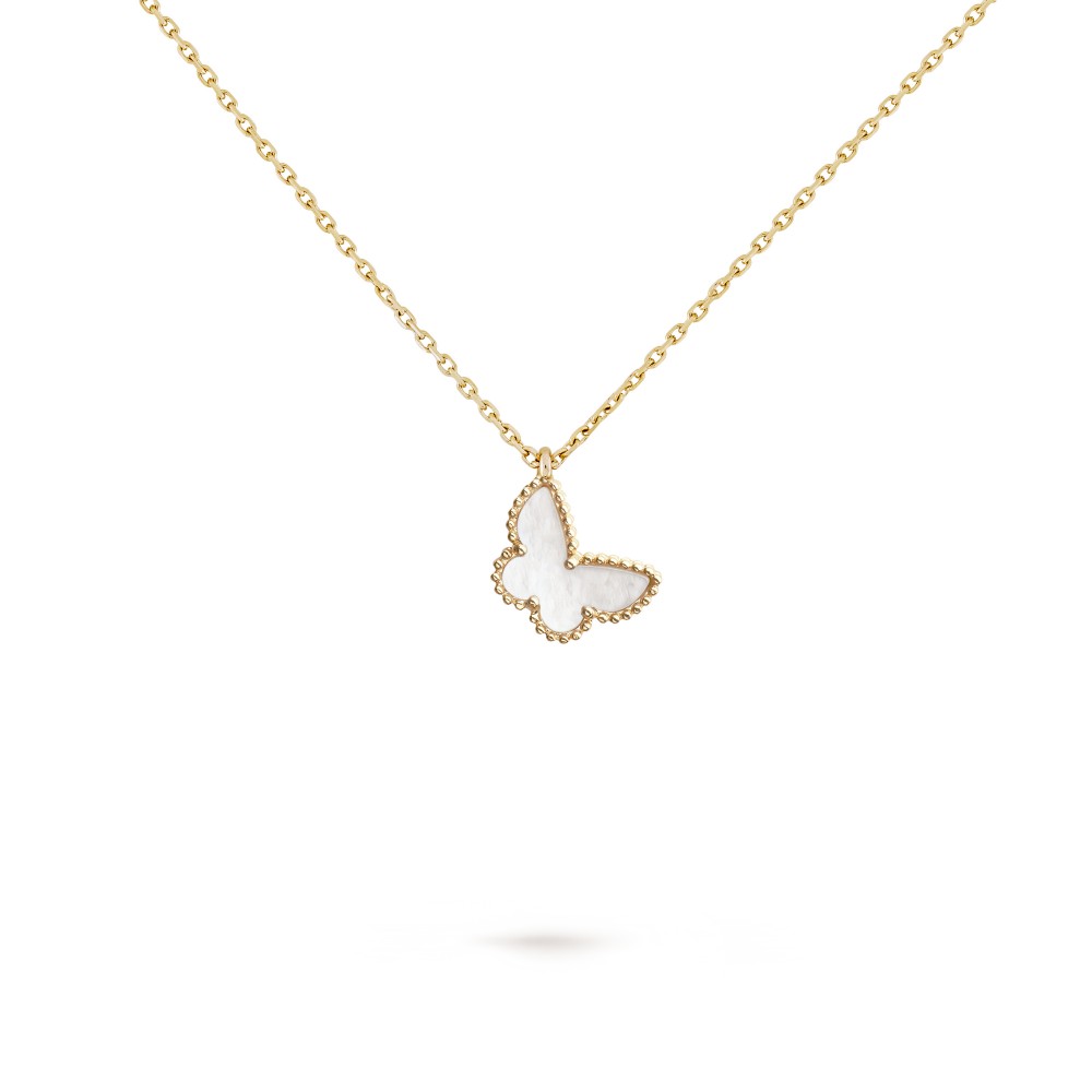 Sweet Alhambra butterfly pendant Mother-of-pearl Yellow gold