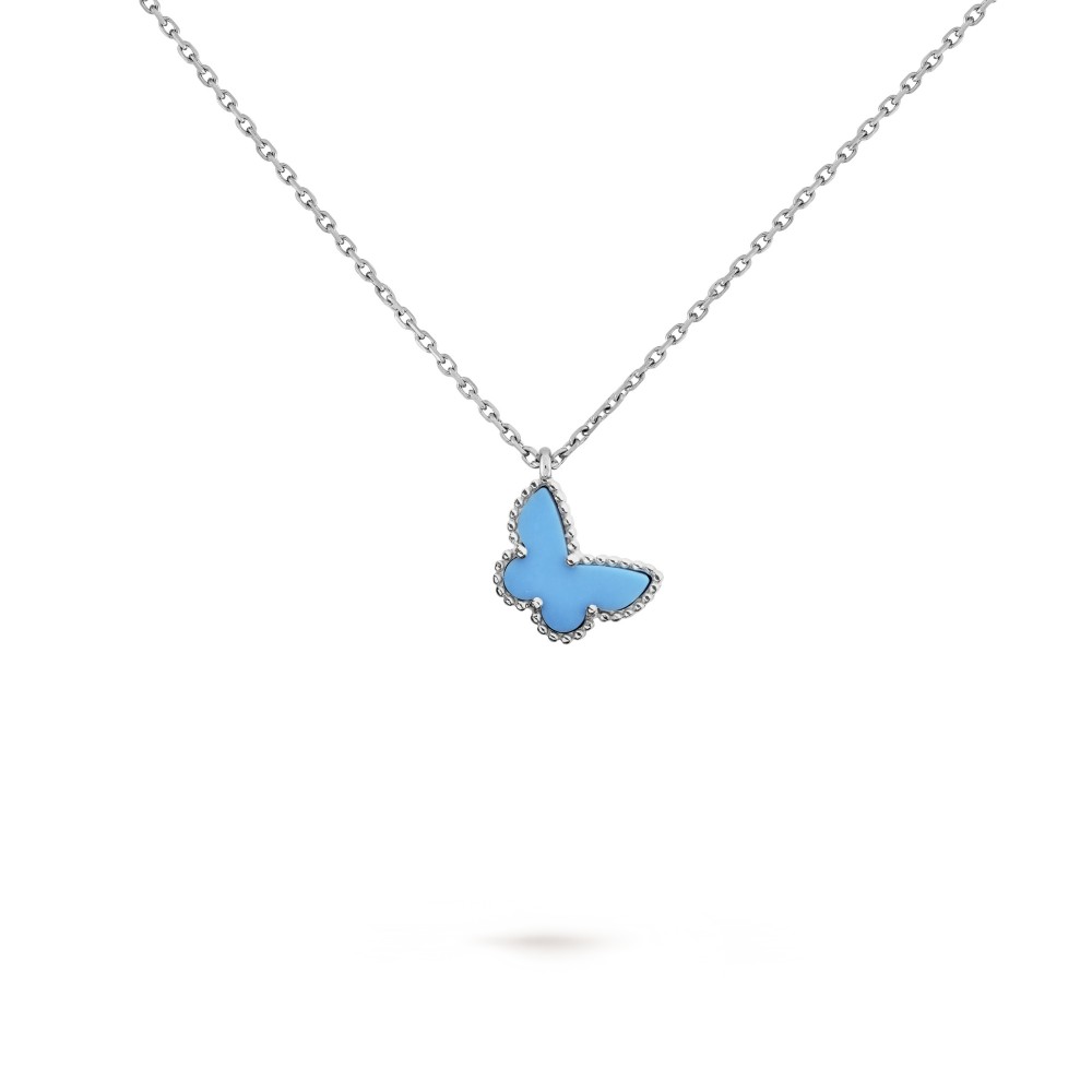 Sweet Alhambra butterfly pendant Turquoise White gold