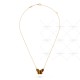 Lucky Alhambra butterfly pendant Tiger eye Yellow gold