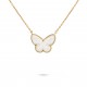 Lucky Alhambra butterfly pendant Mother-of-pearl Yellow gold