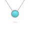 Perlée clovers pendant Turquoise White gold