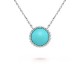 Perlée clovers pendant Turquoise White gold