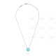 Perlée clovers pendant Turquoise White gold