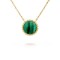 Perlée clovers pendant  Malachite Yellow gold