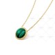 Perlée clovers pendant  Malachite Yellow gold