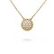 Perlée clovers diamonds pendant  19-Diamond Yellow gold