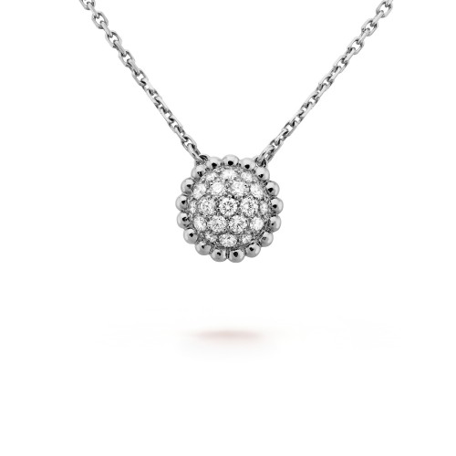 Perlée clovers diamonds pendant  19-Diamond White gold