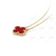 Vintage Alhambra pendant Carnelian Yellow-gold One-flower