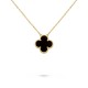 Vintage Alhambra pendant Onyx Yellow-gold One-flower