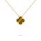 Vintage Alhambra pendant Tiger Eye Yellow-gold One-flower