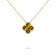 Vintage Alhambra pendant Tiger Eye Yellow-gold One-flower