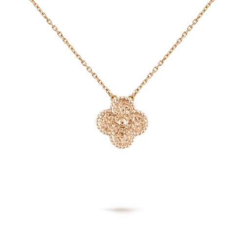 Vintage Alhambra pendant Rose gold One flower 2