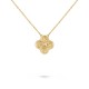 Vintage Alhambra pendant Yellow gold One flower 2