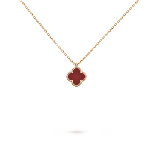 Sweet Alhambra pendant Carnelian Rose-gold One-flower