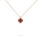 Sweet Alhambra pendant Carnelian Rose-gold One-flower