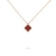 Sweet Alhambra pendant Carnelian Rose-gold One-flower