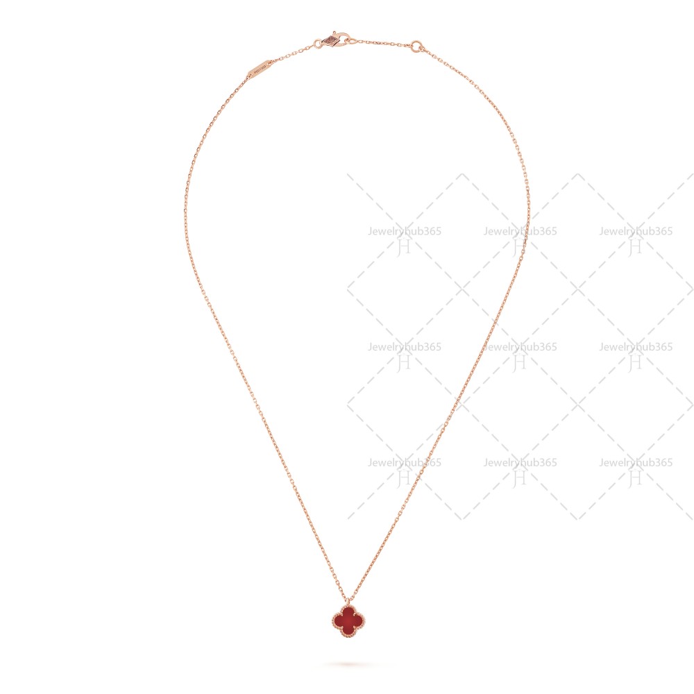 Sweet Alhambra pendant Carnelian Rose-gold One-flower