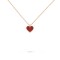 Sweet Alhambra heart pendant Carnelian Rose-gold One-flower