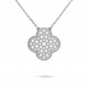 Magic Alhambra pendant Very large 45 Diamonds White gold