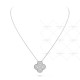 Magic Alhambra pendant Very large 45 Diamonds White gold