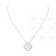 Magic Alhambra pendant Very large Mother-of-pearl White gold