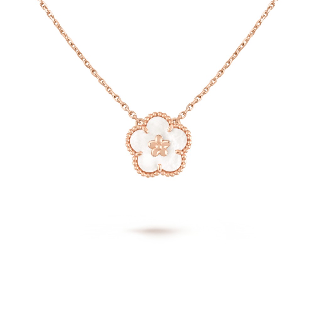 Lucky Spring pendant plum blossom Mother-of-pearl Rose gold