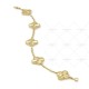 Vintage Alhambra guilloché  bracelet 5 motifs Yellow gold